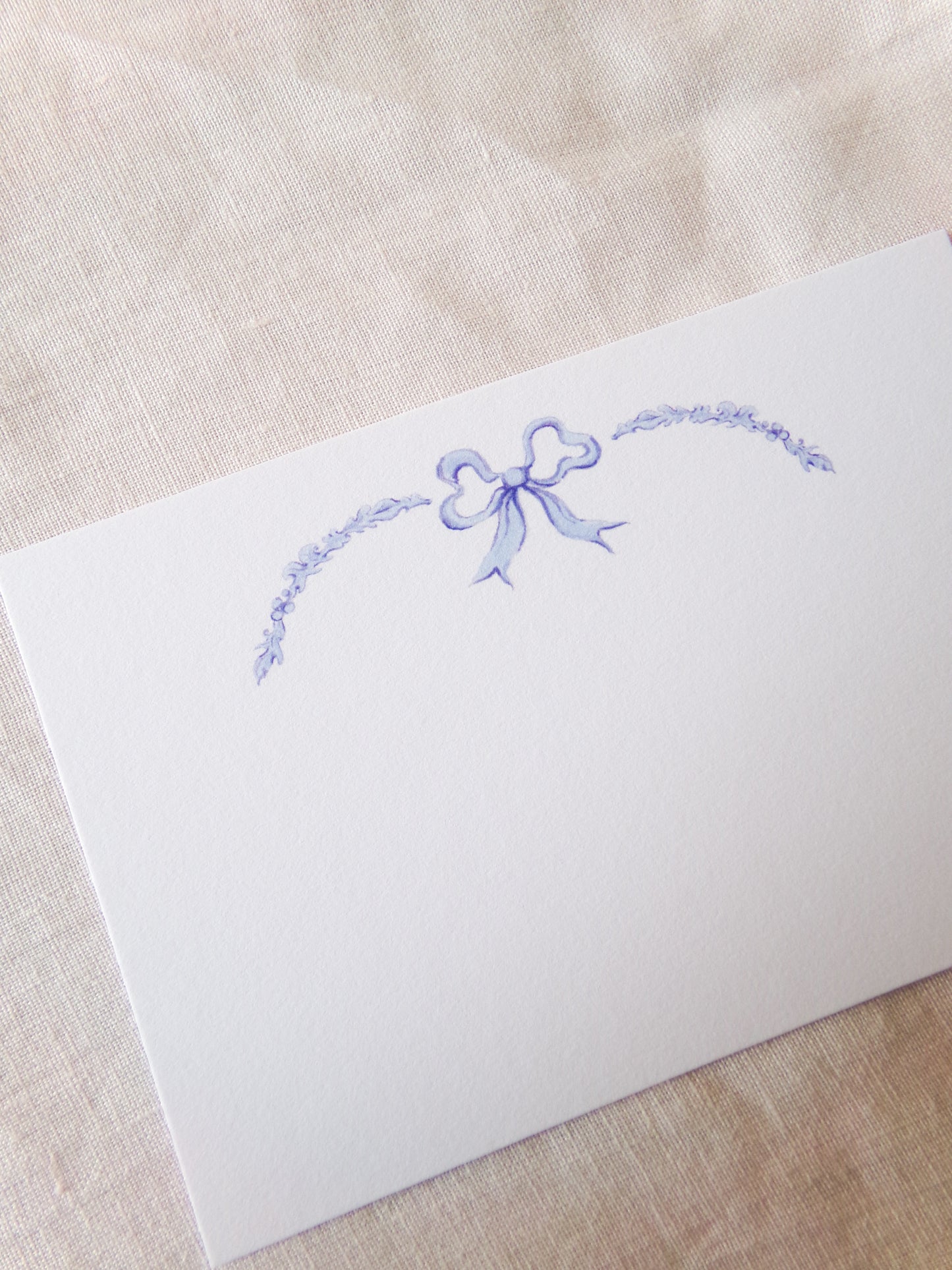 Blue French Ribbon Notelets