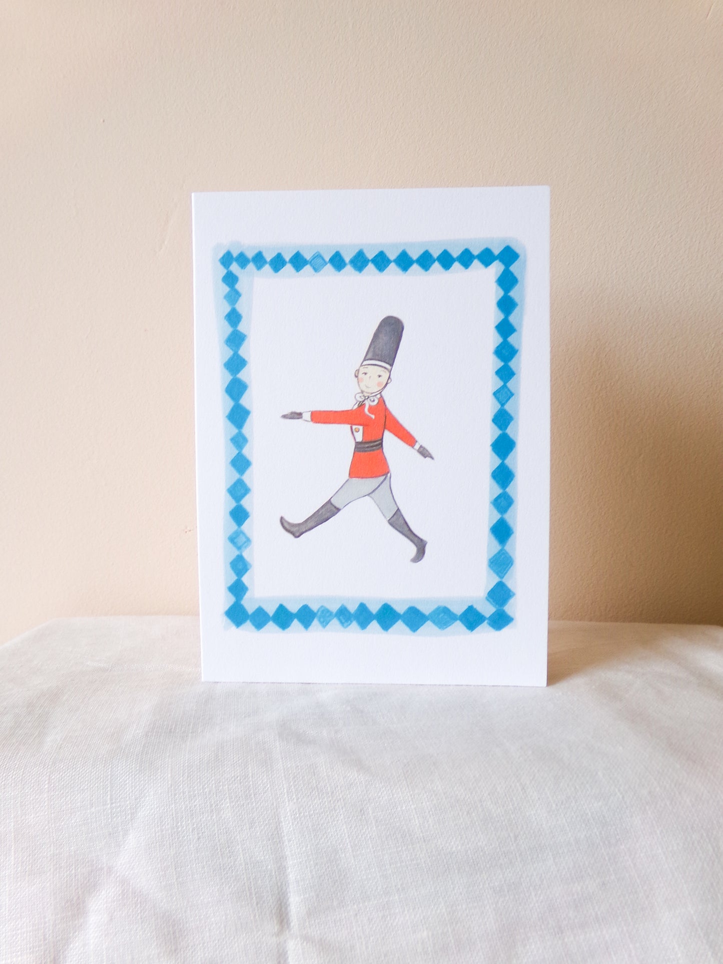 Harlequin Little Soldier Christmas Card
