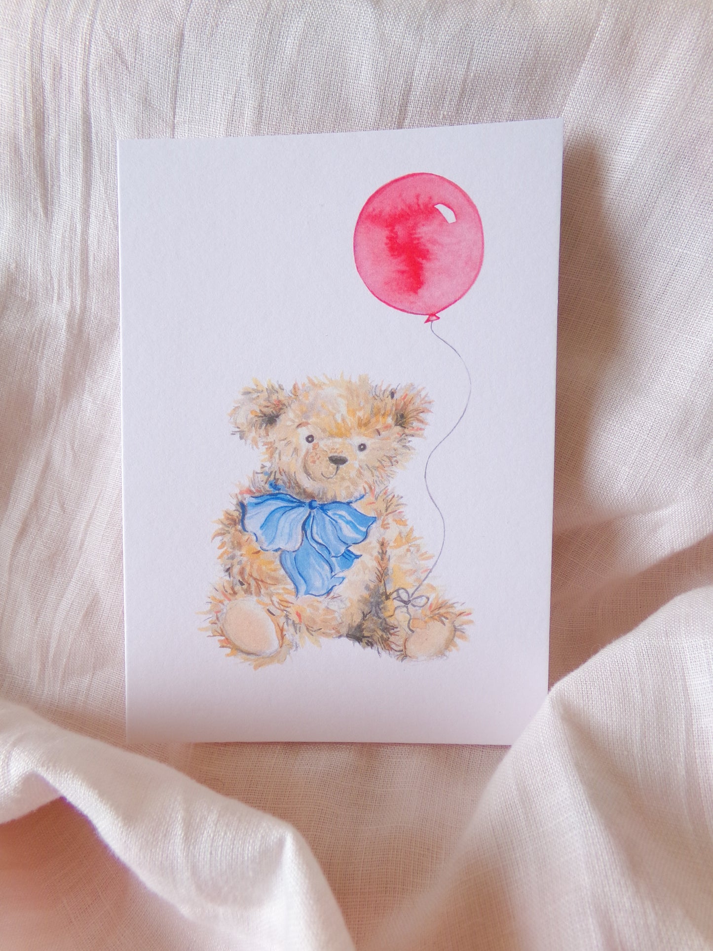 Teddy Bear Blue Greeting Card