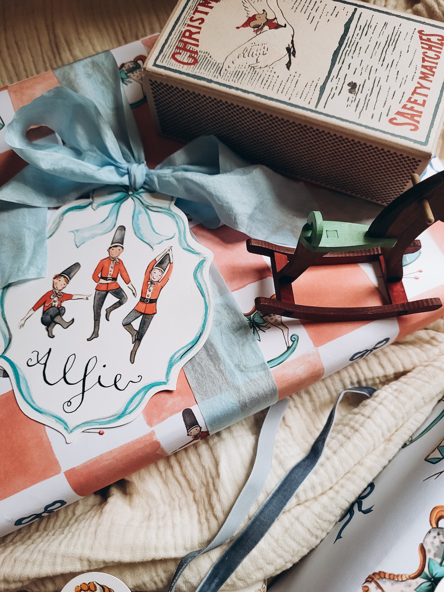 Luxury Large Gift Tag With Calligraphy- 3 Soldier's Dancing