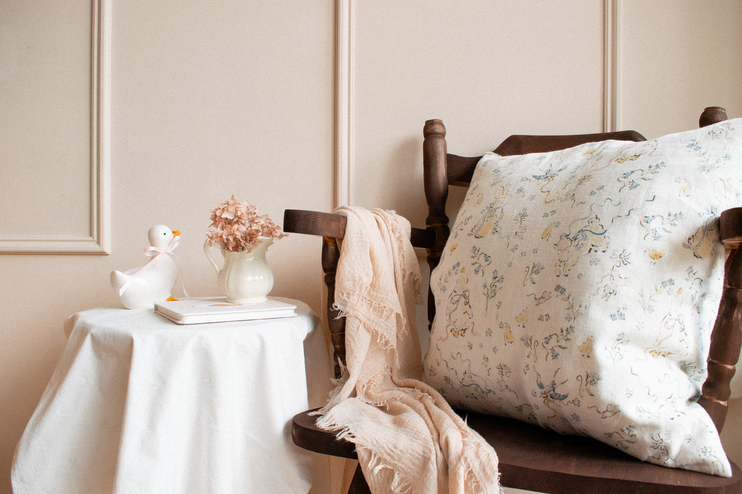 'Spring Celebration' Linen Cushion Cover pre-order