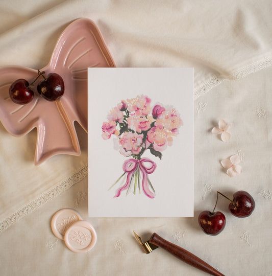 Peony Greeting Card