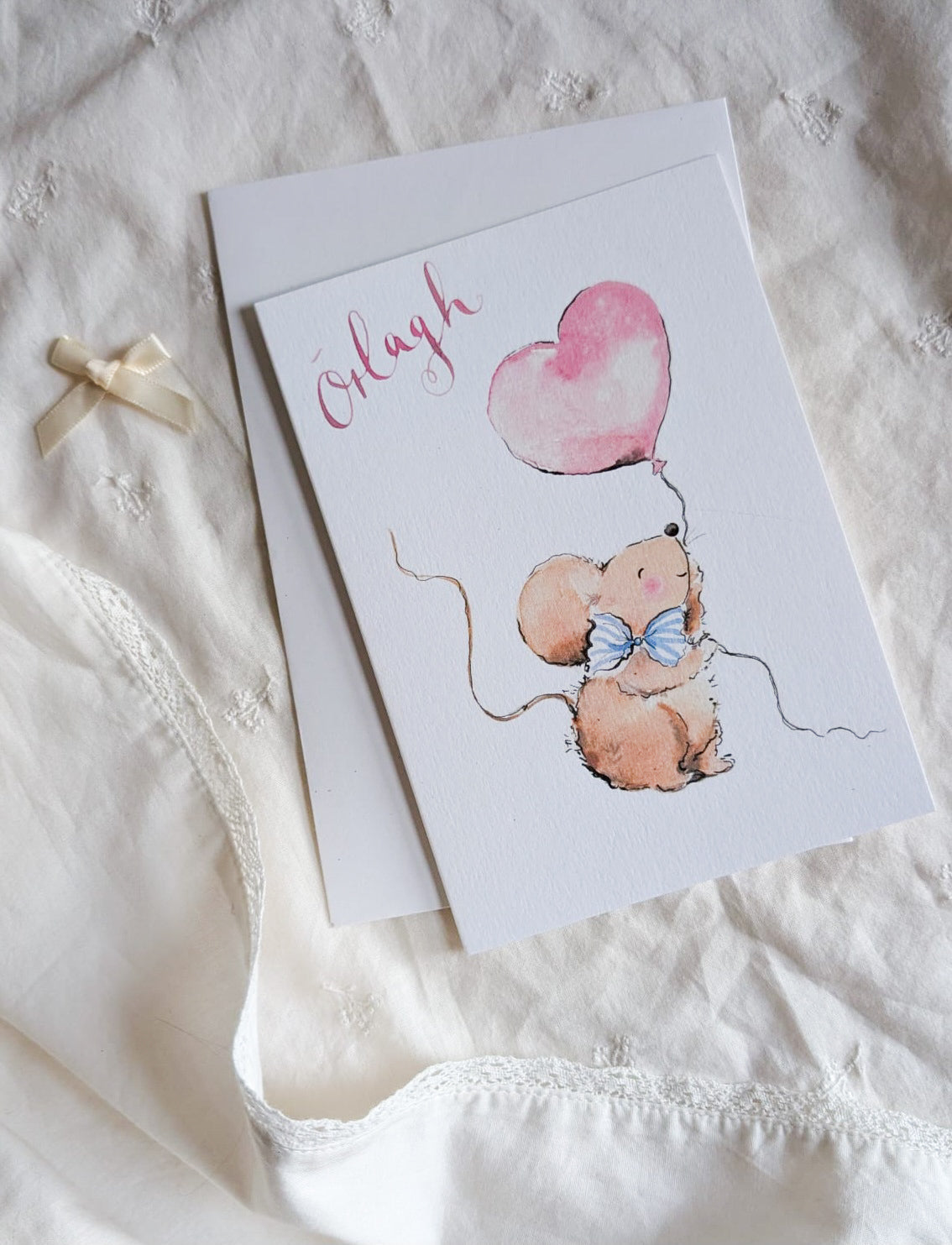 Love Mouse with Calligraphy