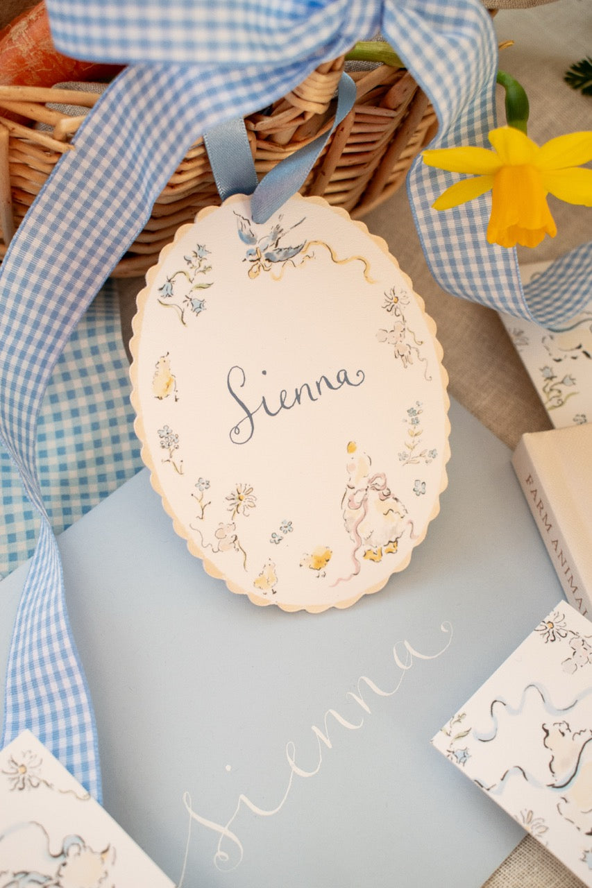 The Easter Tag, with calligraphy