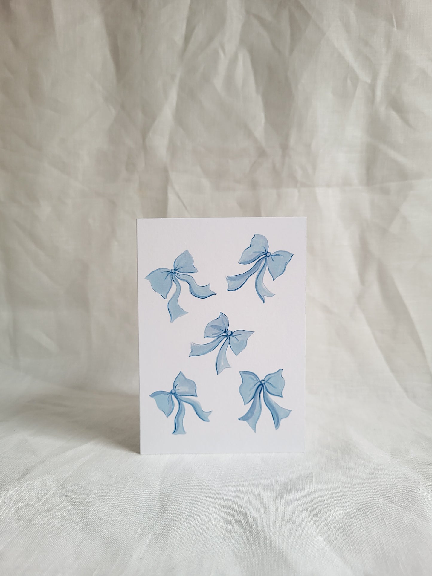 Blue bow card