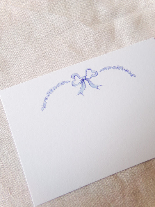 Blue French Ribbon Notelets