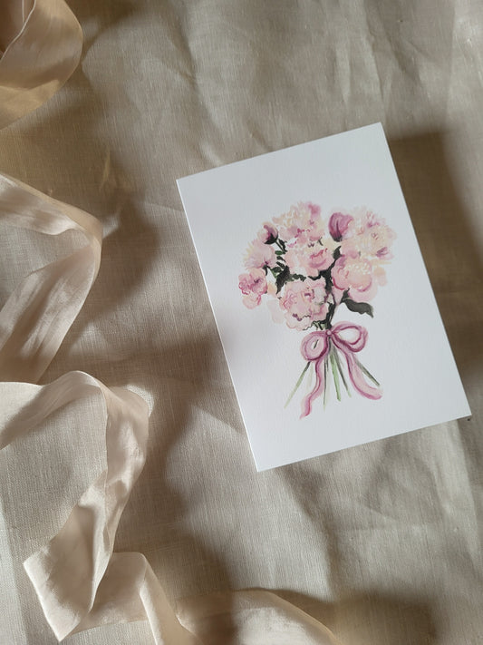 Peony Greeting Card