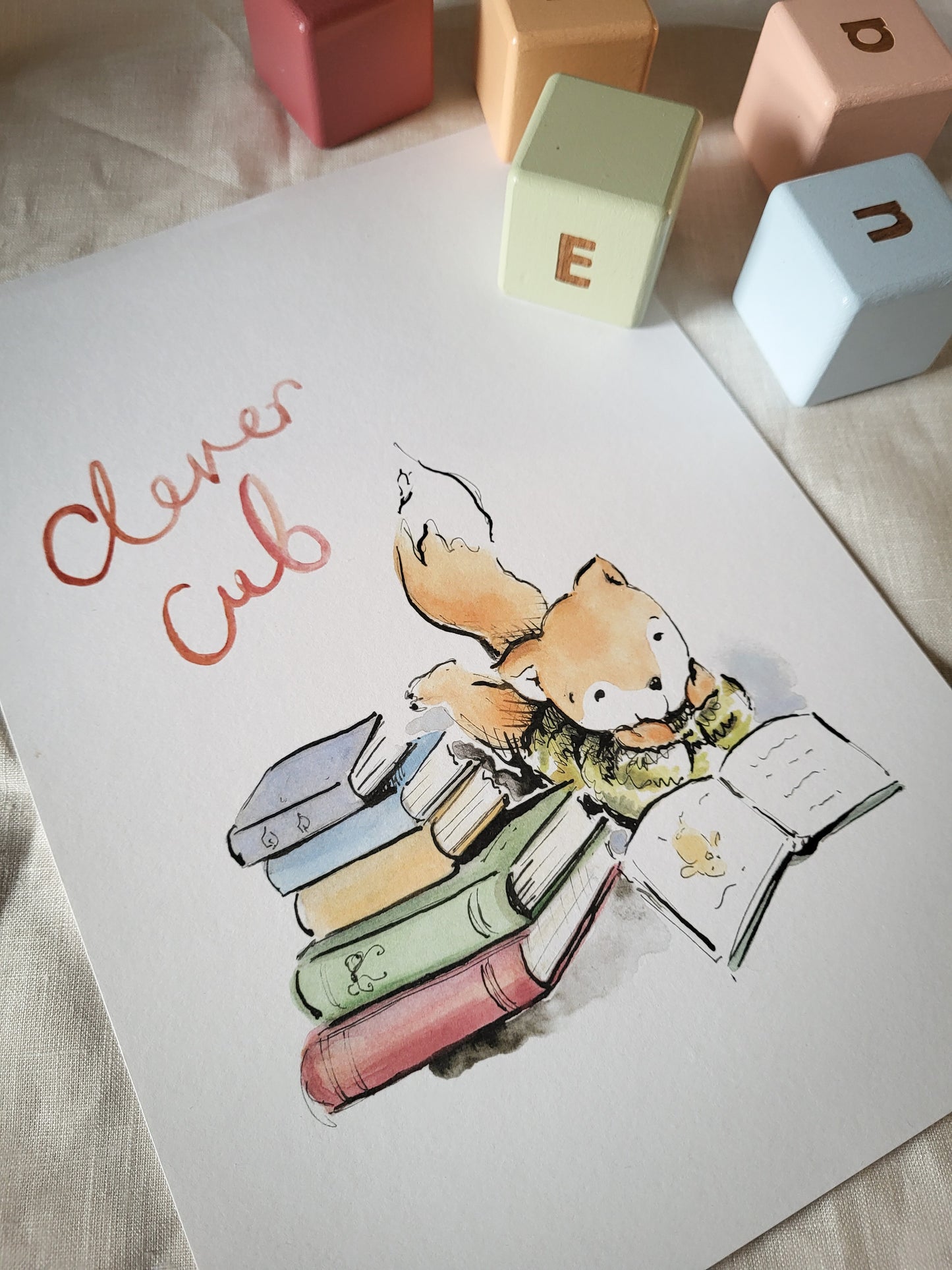 Alfie the Fox Cub Print