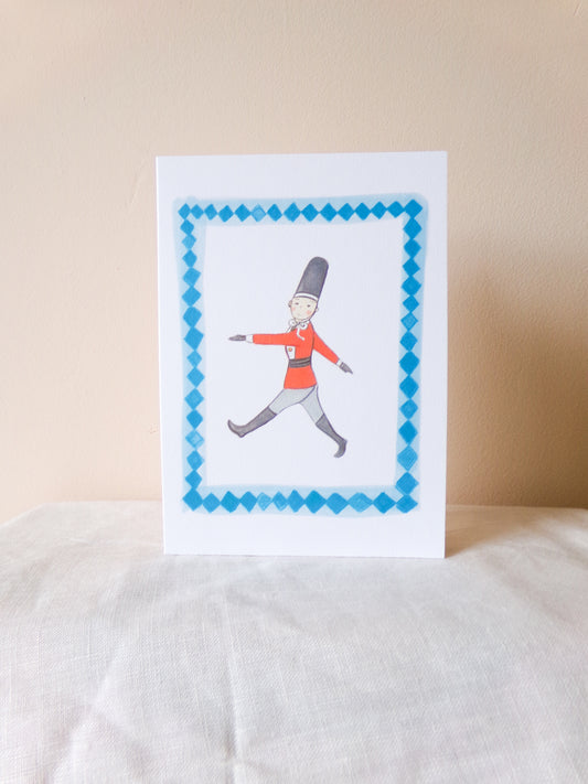Harlequin Little Soldier Christmas Card