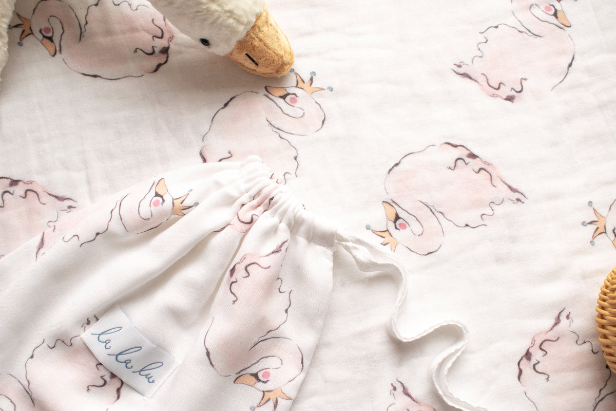 Swan Swaddle Blanket