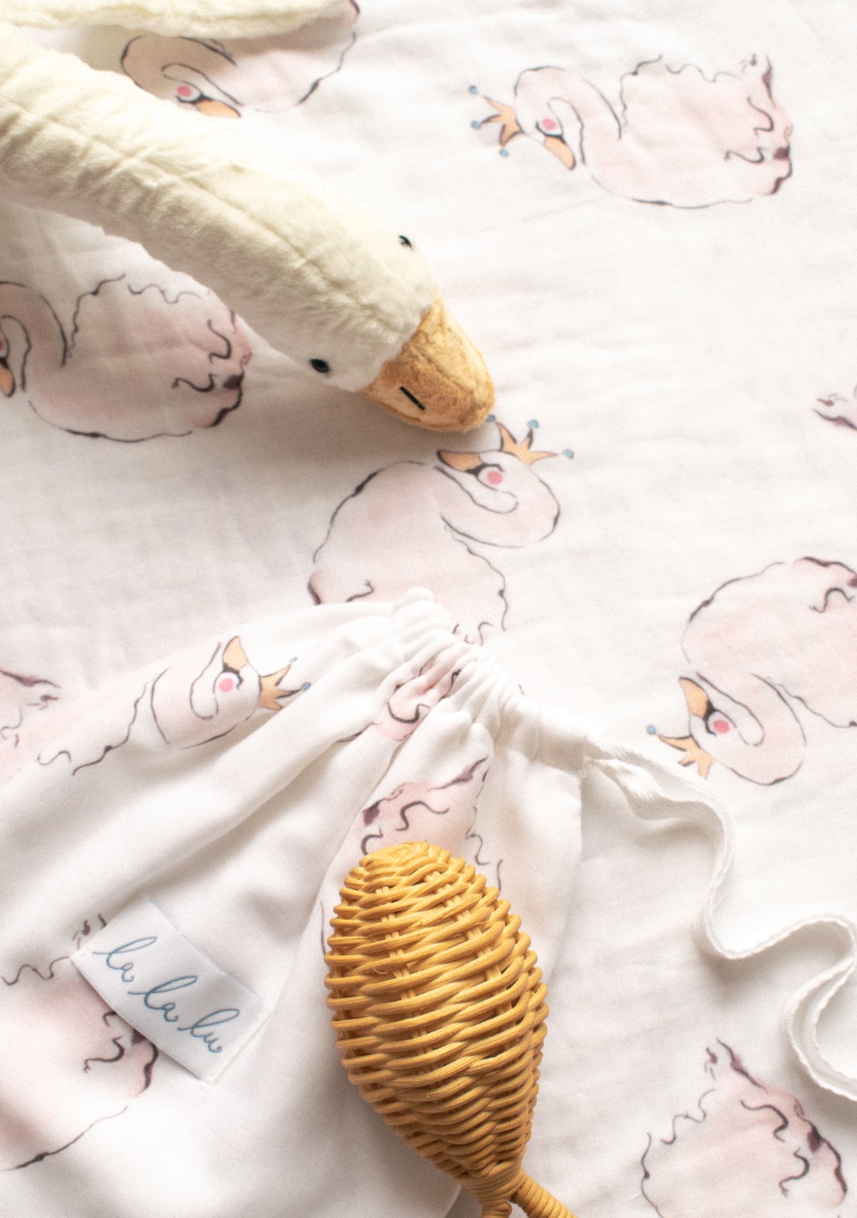 Swan Swaddle Blanket