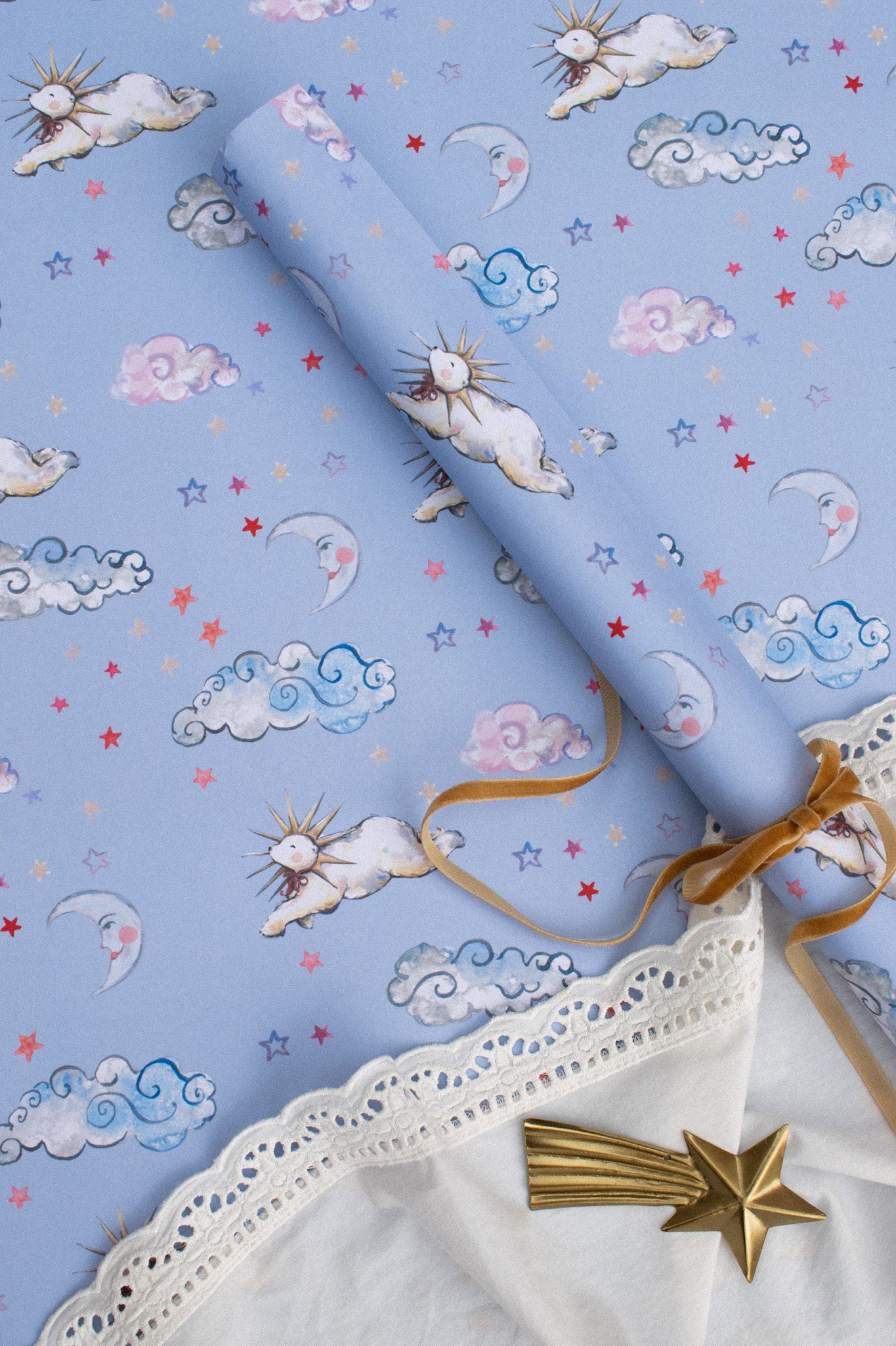 Polar bear 'Moonbeam' Wrap 3 Sheets
