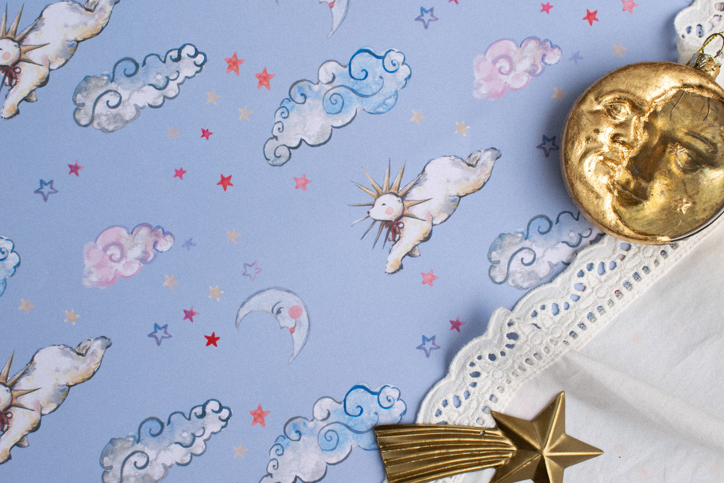 Polar bear 'Moonbeam' Wrap 3 Sheets