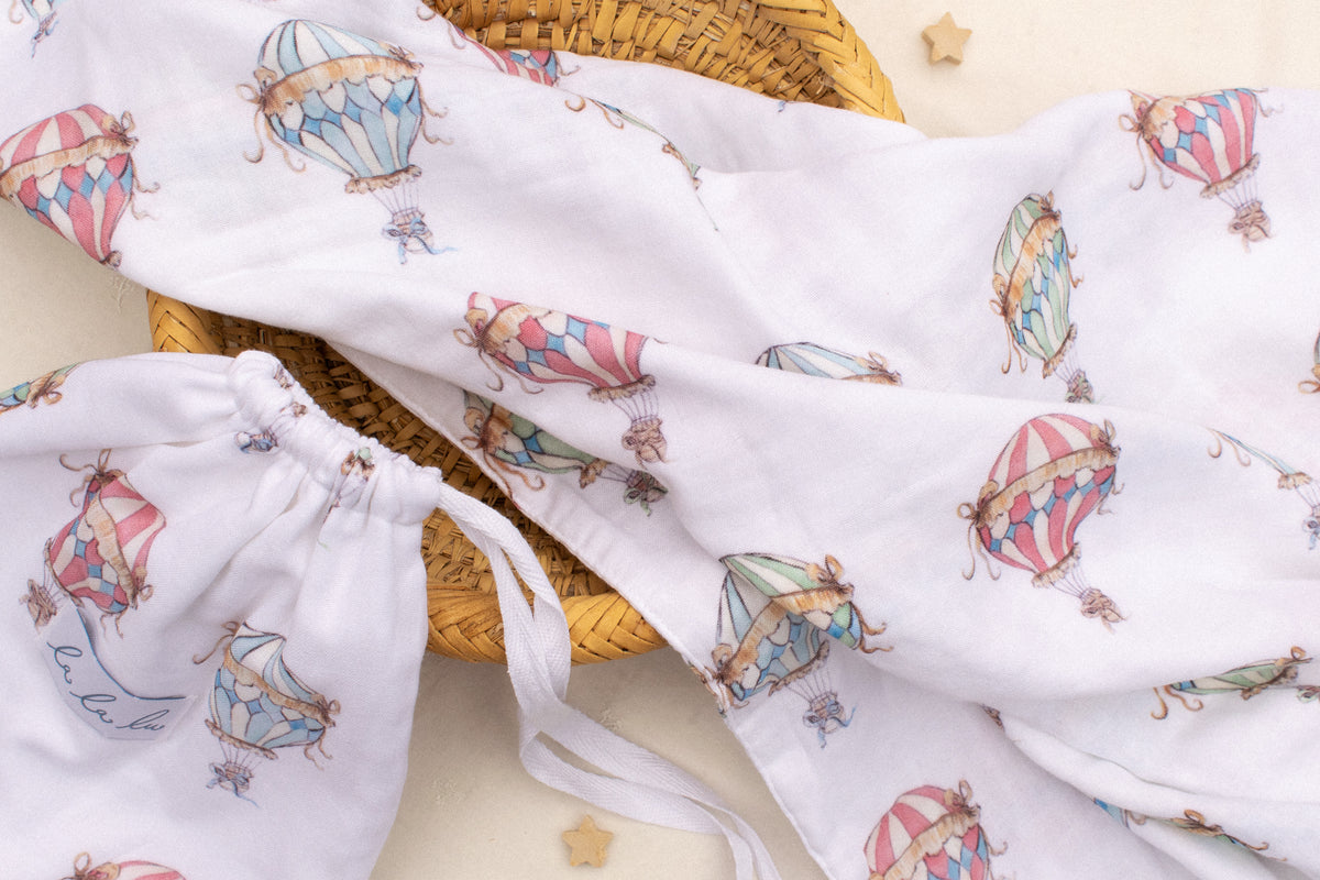 Hot Air Balloon Swaddle Blanket