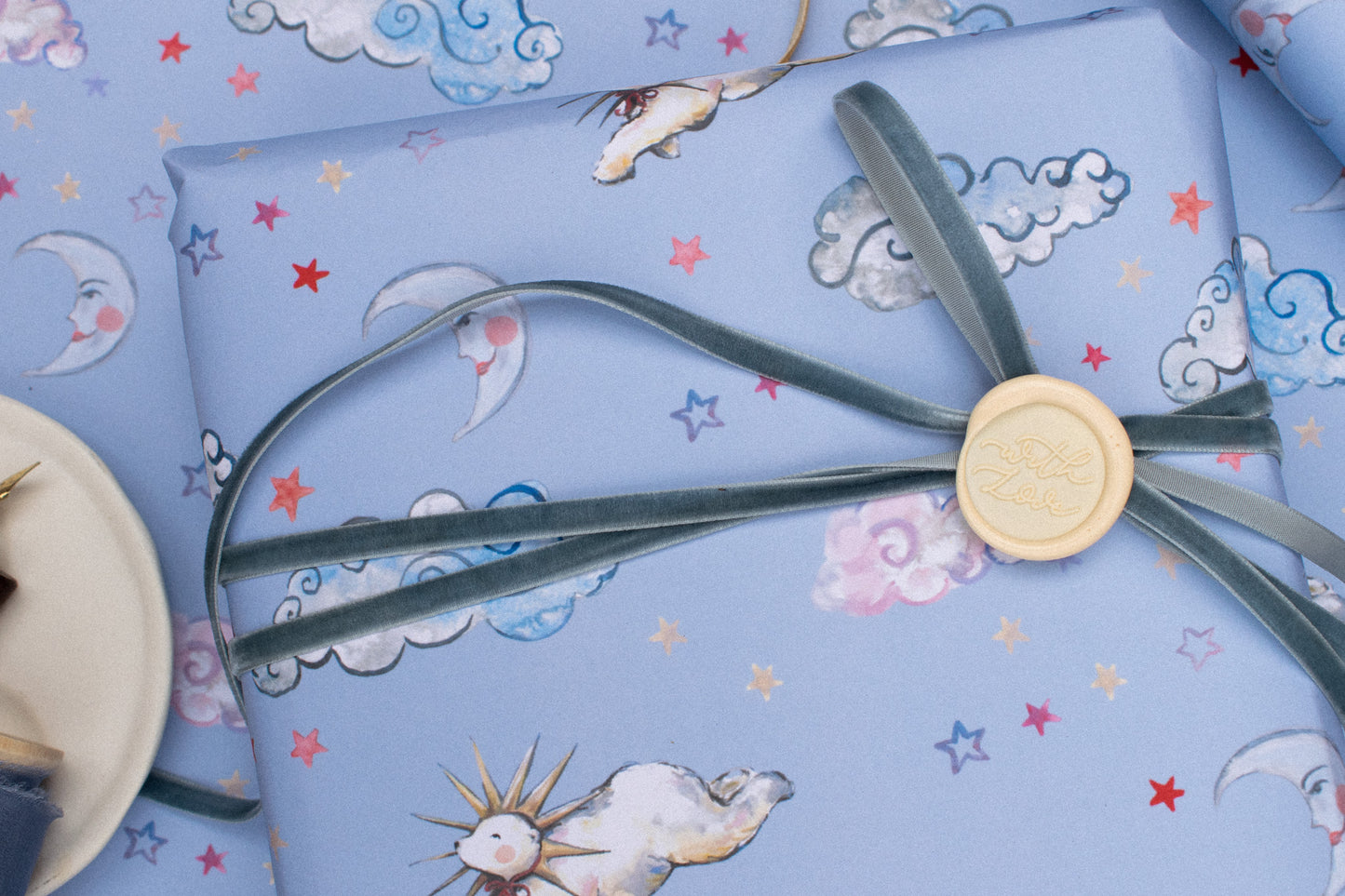 Polar bear 'Moonbeam' Wrap 3 Sheets