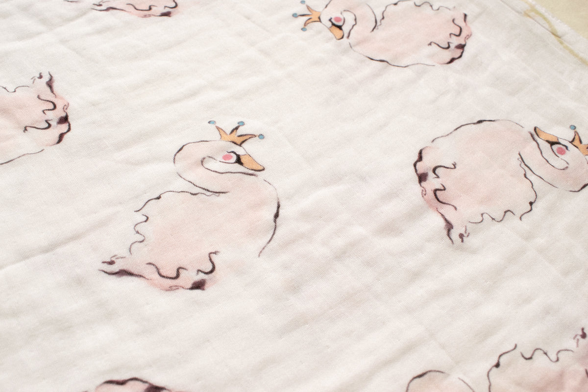 Swan Swaddle Blanket