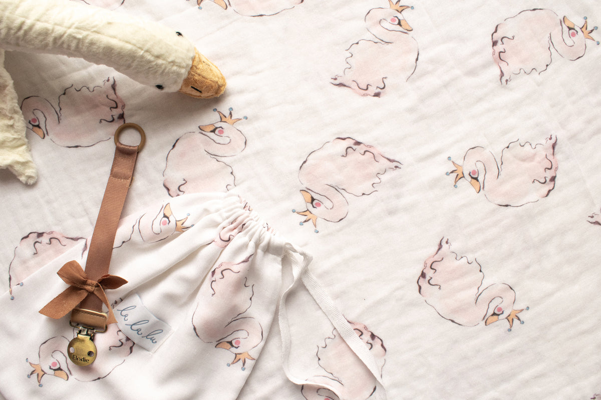 Swan Swaddle Blanket
