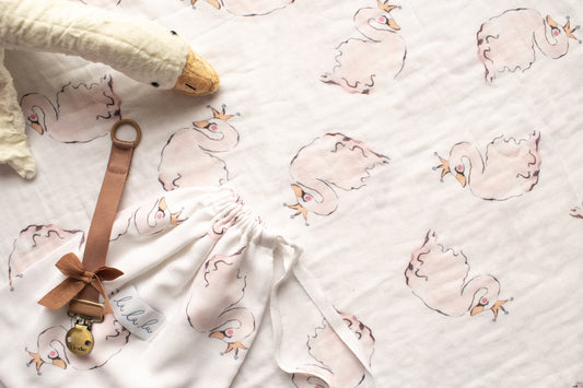 Swan Swaddle Blanket